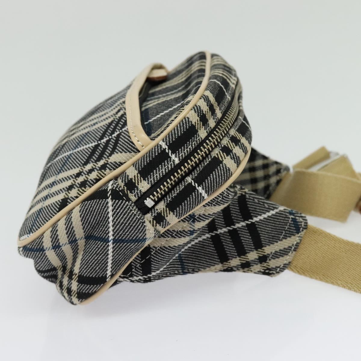 Burberry Label Canvas Shoulder Bag (Pre-Owned)