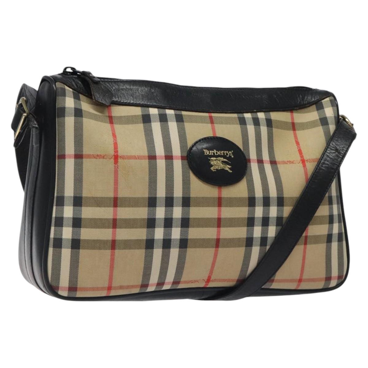 Burberry Nova Check Canvas Shoulder Bag (Pre-Owned)