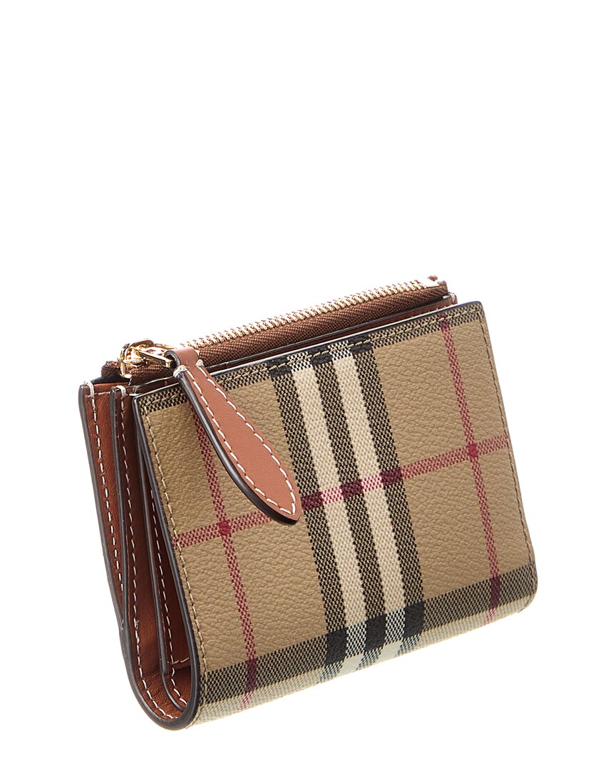 Burberry E-Canvas Zip Around Wallet