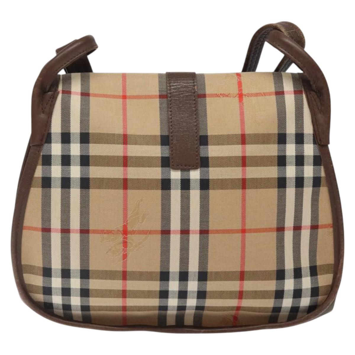Burberry Haymarket Canvas Shoulder Bag (Pre-Owned)