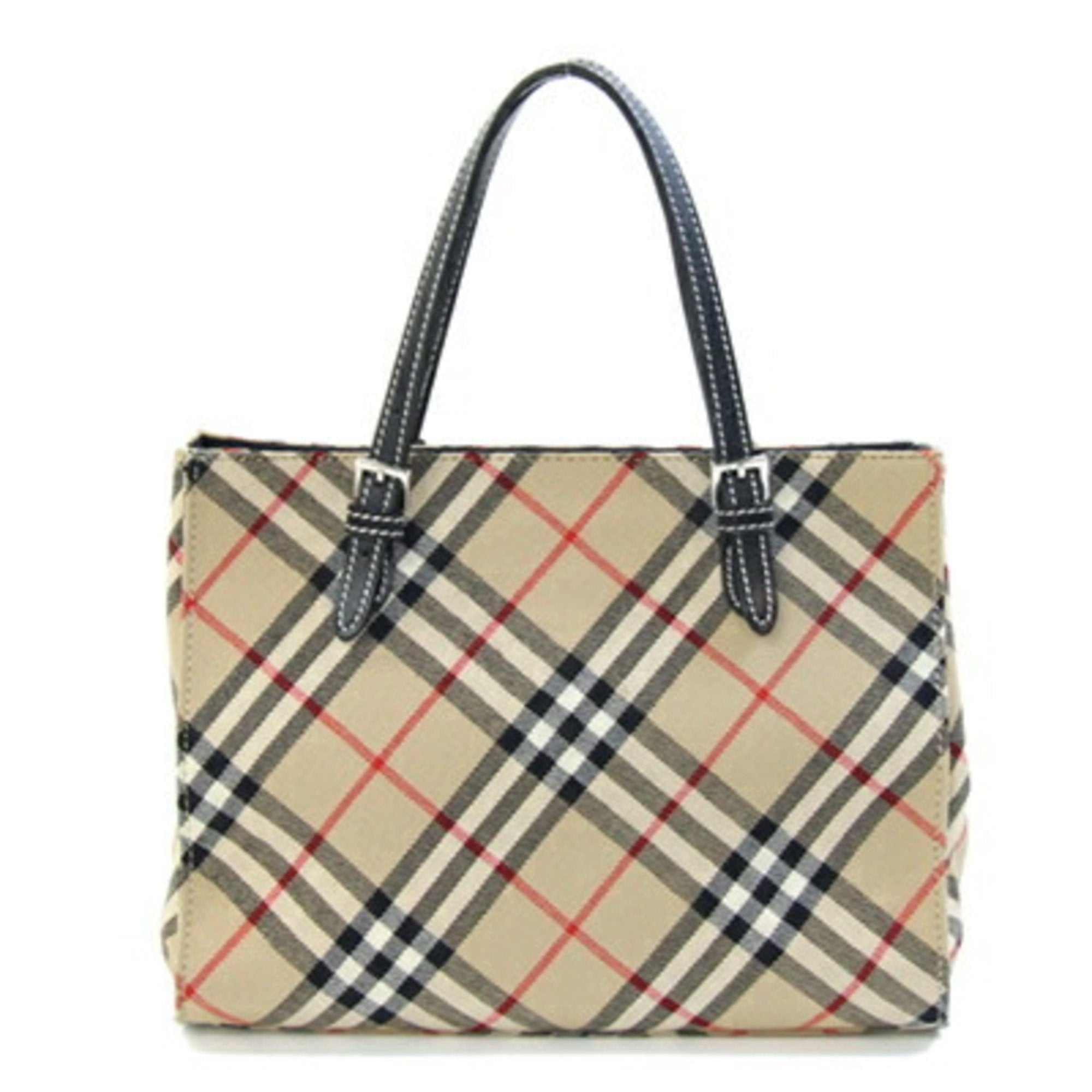 Burberry blue Label  blue Wool Leather Handbag (Pre-Owned)