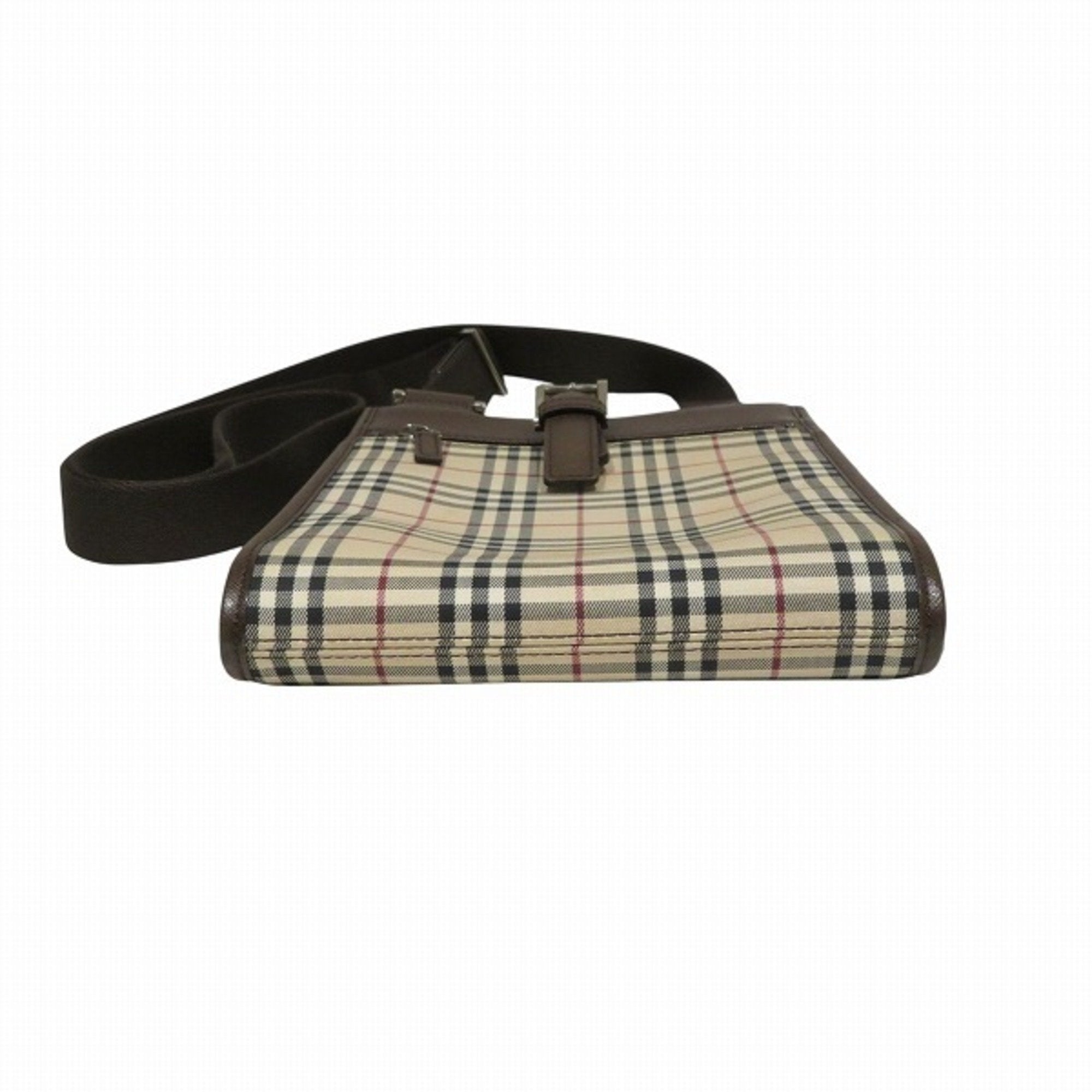 Burberry  Canvas Leather Shoulder Bag (Pre-Owned)