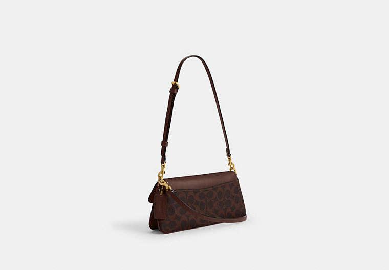 Jet Shoulder Bag In Signature Canvas - Brass/Maple