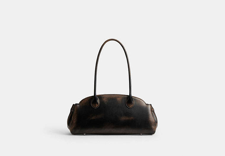 Empire Carryall Bag 34 In Loved Leather - Silver/Black Brown