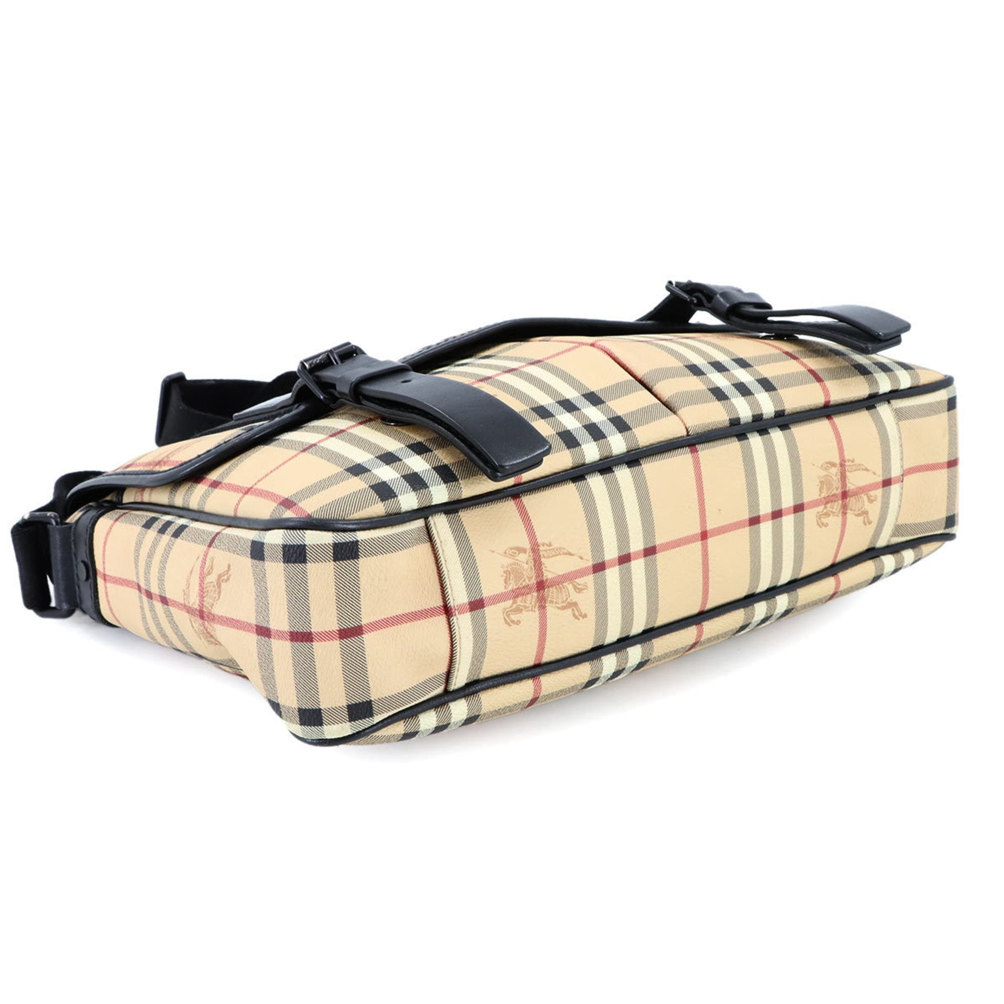 Burberry  Pvc Leather Messenger Bag Shoulder Bag (Pre-Owned)