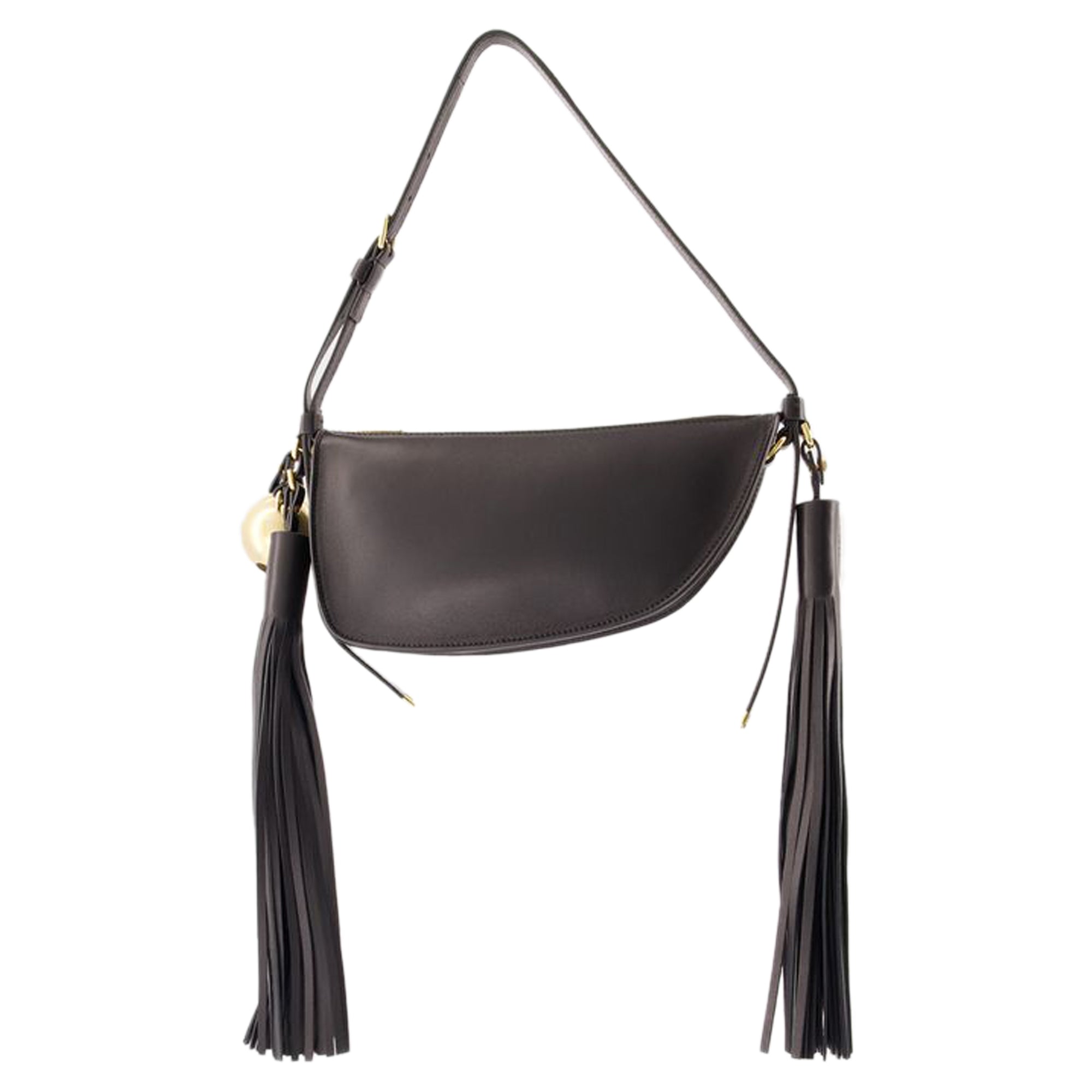 Mini Shield Sling Shoulder Bag - Burberry - Leather - Black