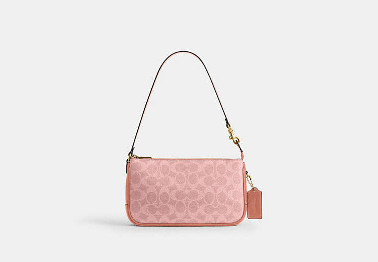 Plaza Bag In Signature Canvas - Brass/Melon Pink
