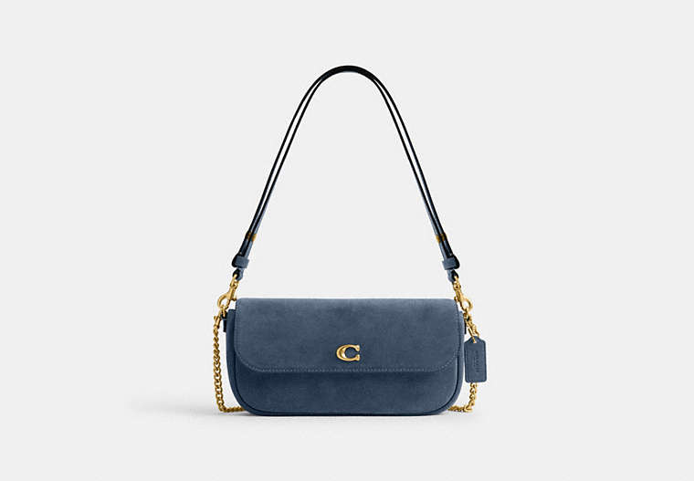 Brook Flap Chain Bag - Brass/Light Denim