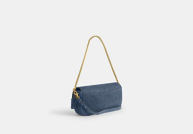 Brook Flap Chain Bag - Brass/Light Denim