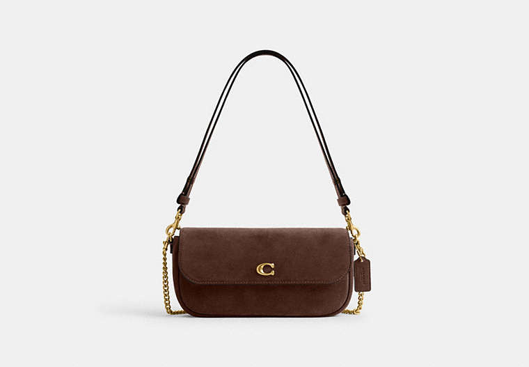 Brook Flap Chain Bag - Brass/Dark Chocolate