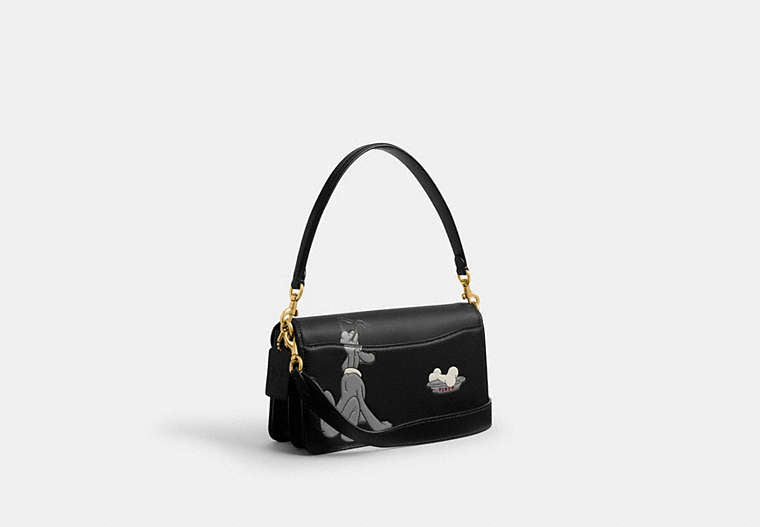 Tabby Shoulder Bag 26 In Signature Canvas - Brass/Black Multi