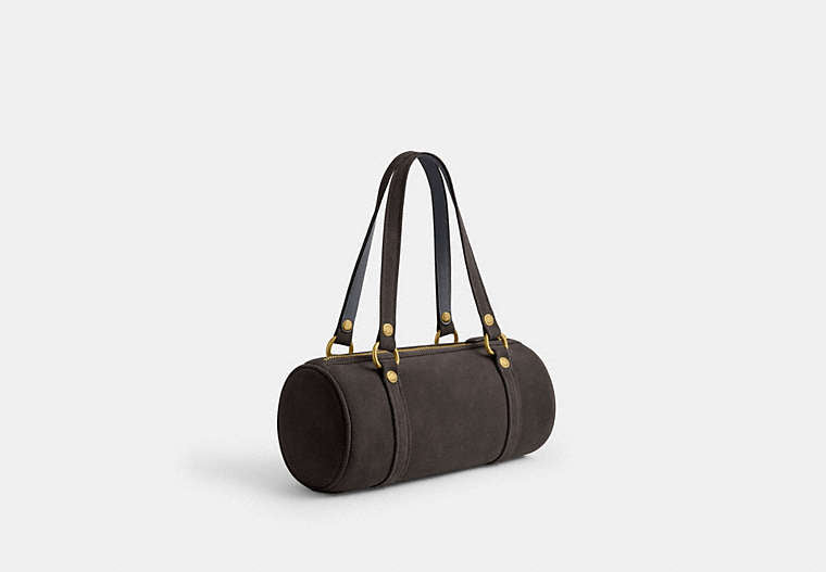 Kisslock Barrel Bag - Brass/Whisper