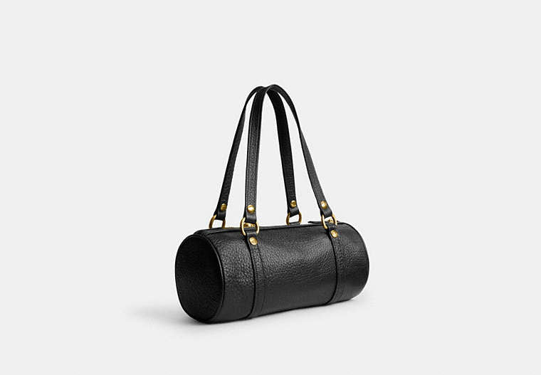 Kisslock Barrel Bag - Brass/Black