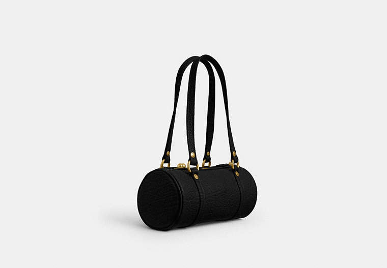 Kisslock Barrel Bag 28 - Brass/Black