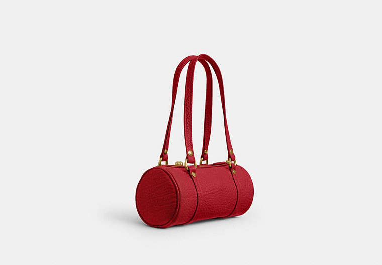 Kisslock Barrel Bag 28 - Brass/Poppy