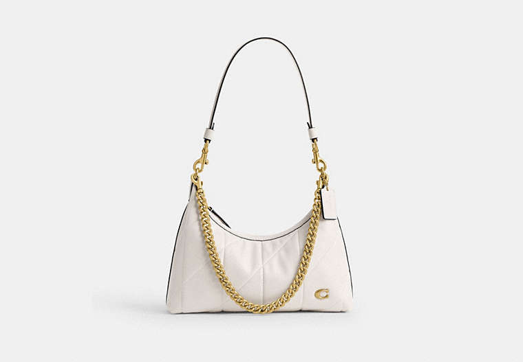 Juliet Shoulder Bag 25 With Quilting - Brass/Chalk