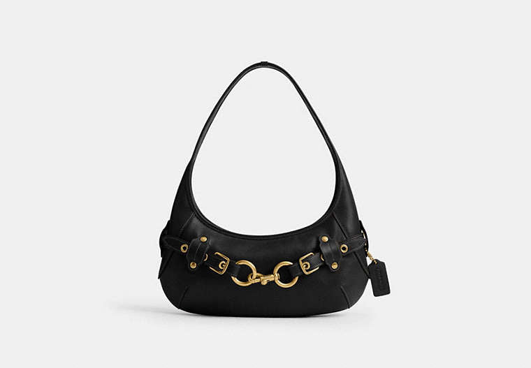 Belted Ergo Shoulder Bag - Brass/Black