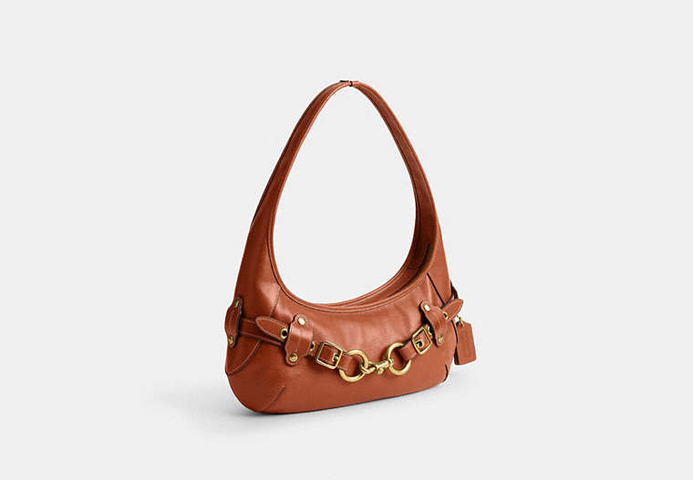 Belted Ergo Shoulder Bag - Brass/Amber Brown