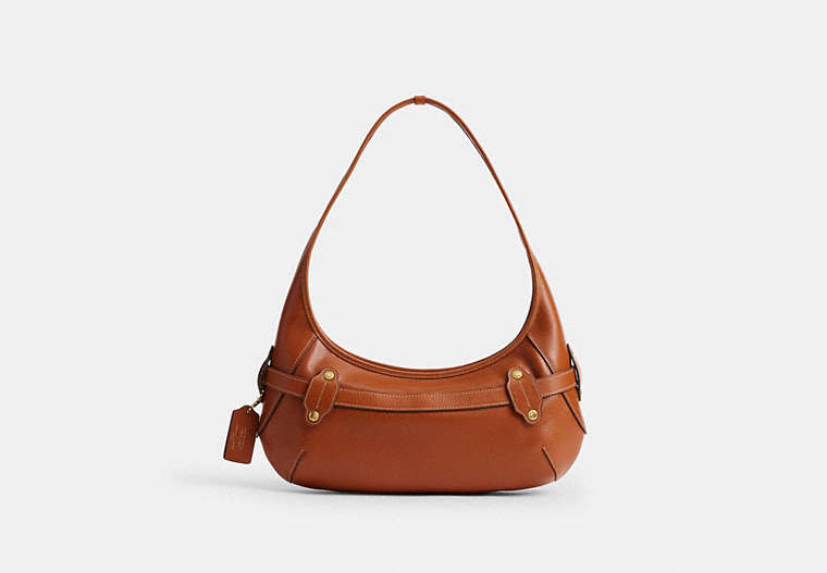 Belted Ergo Shoulder Bag - Brass/Amber Brown