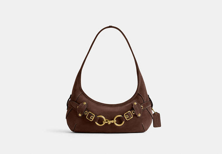 Belted Ergo Shoulder Bag - Brass/Dark Chocolate