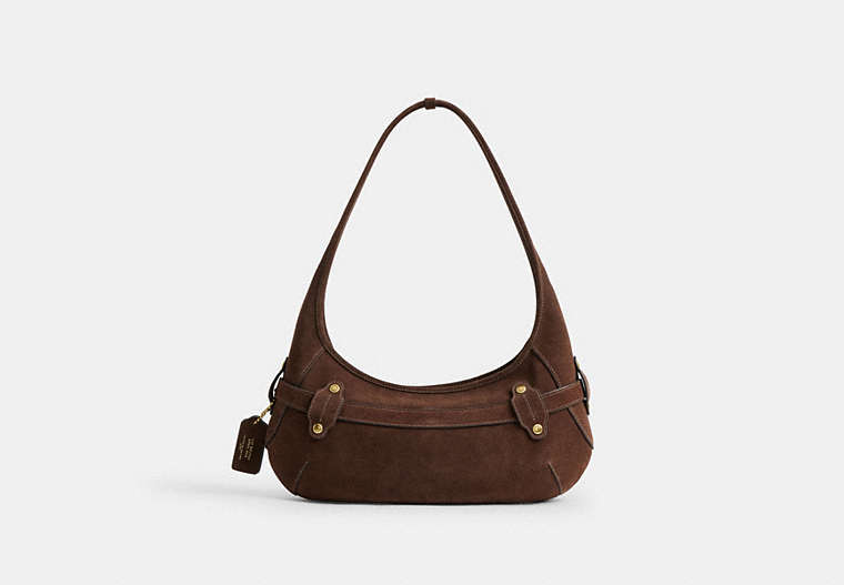 Belted Ergo Shoulder Bag - Brass/Dark Chocolate