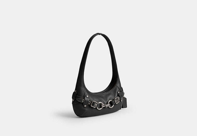 Belted Ergo Shoulder Bag 26 In Signature Jacquard - Silver/Black