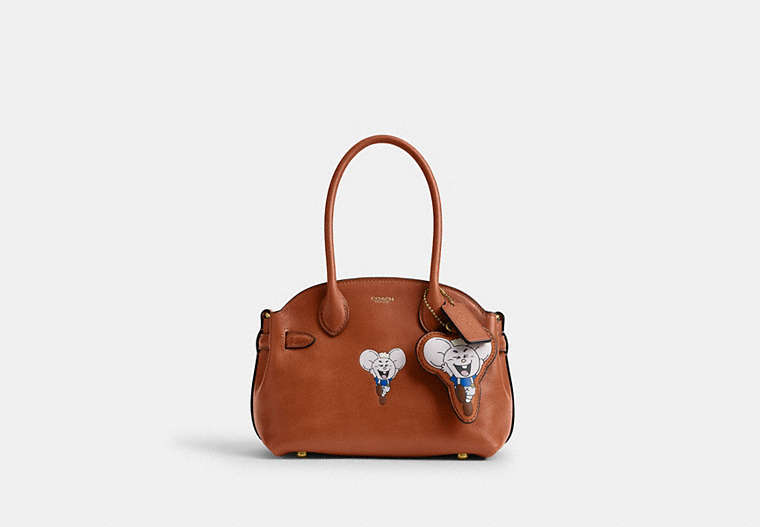 Coach | Brain Dead Empire Carryall Bag 21 With Kachi Mouse And Charm - Brass/Amber Brown