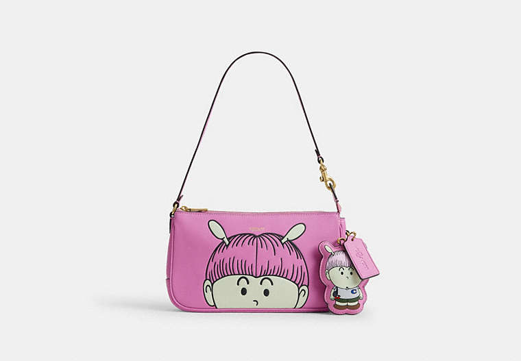 Coach | Brain Dead Plaza Bag With Xerx Alien And Charm - Brass/Pink Multi