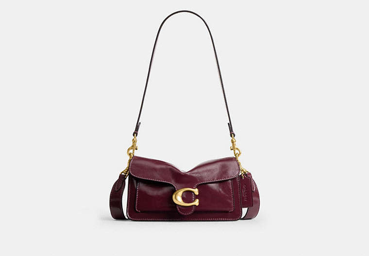 Soft Tabby Shoulder Bag 20 - Brass/Dark Cherry