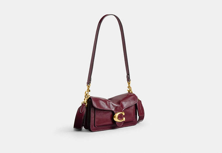 Soft Tabby Shoulder Bag 20 - Brass/Dark Cherry