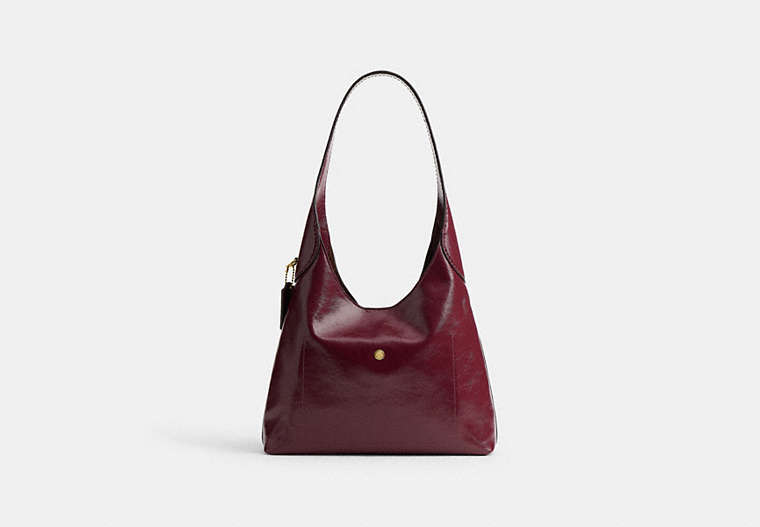 Brooklyn Shoulder Bag 28 - Brass/Dark Cherry