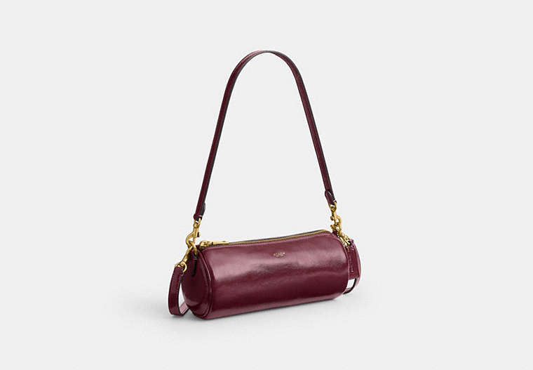 Barrel Bag - Brass/Dark Cherry