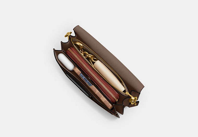 Tabby Shoulder Bag 26 In Signature Canvas - Brass/Dark Stone