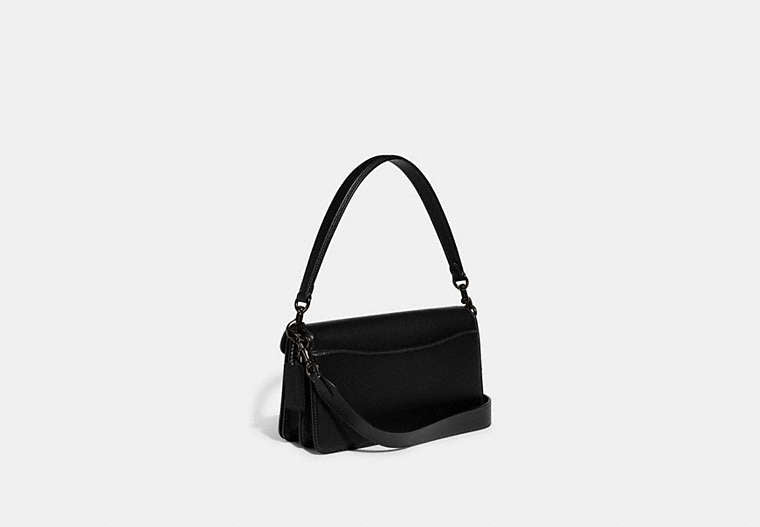 Tabby Shoulder Bag 26 In Signature Canvas - Pewter/Black