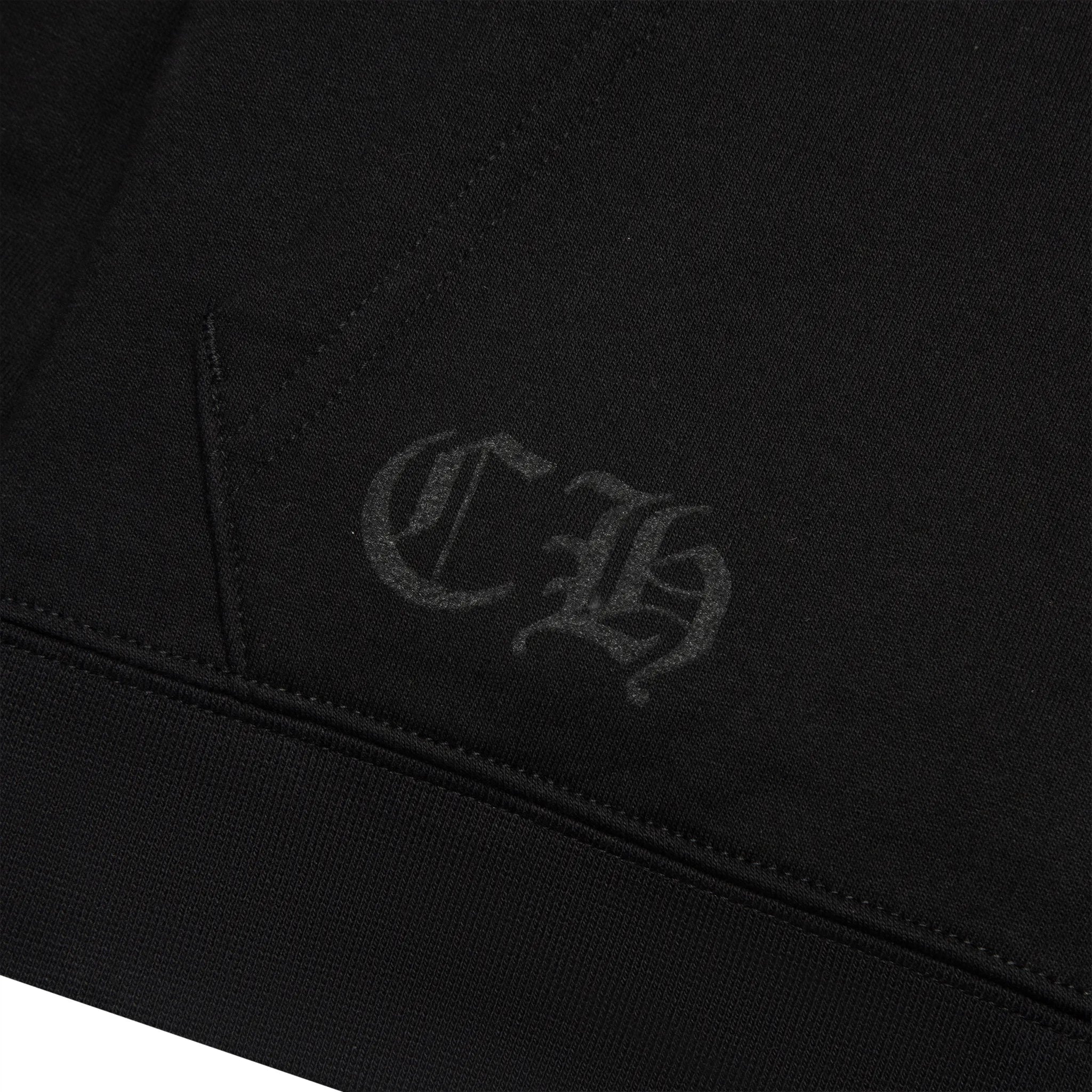 Chrome Hearts 1988 Script Logo Zip-Up Black Blue Hoodie