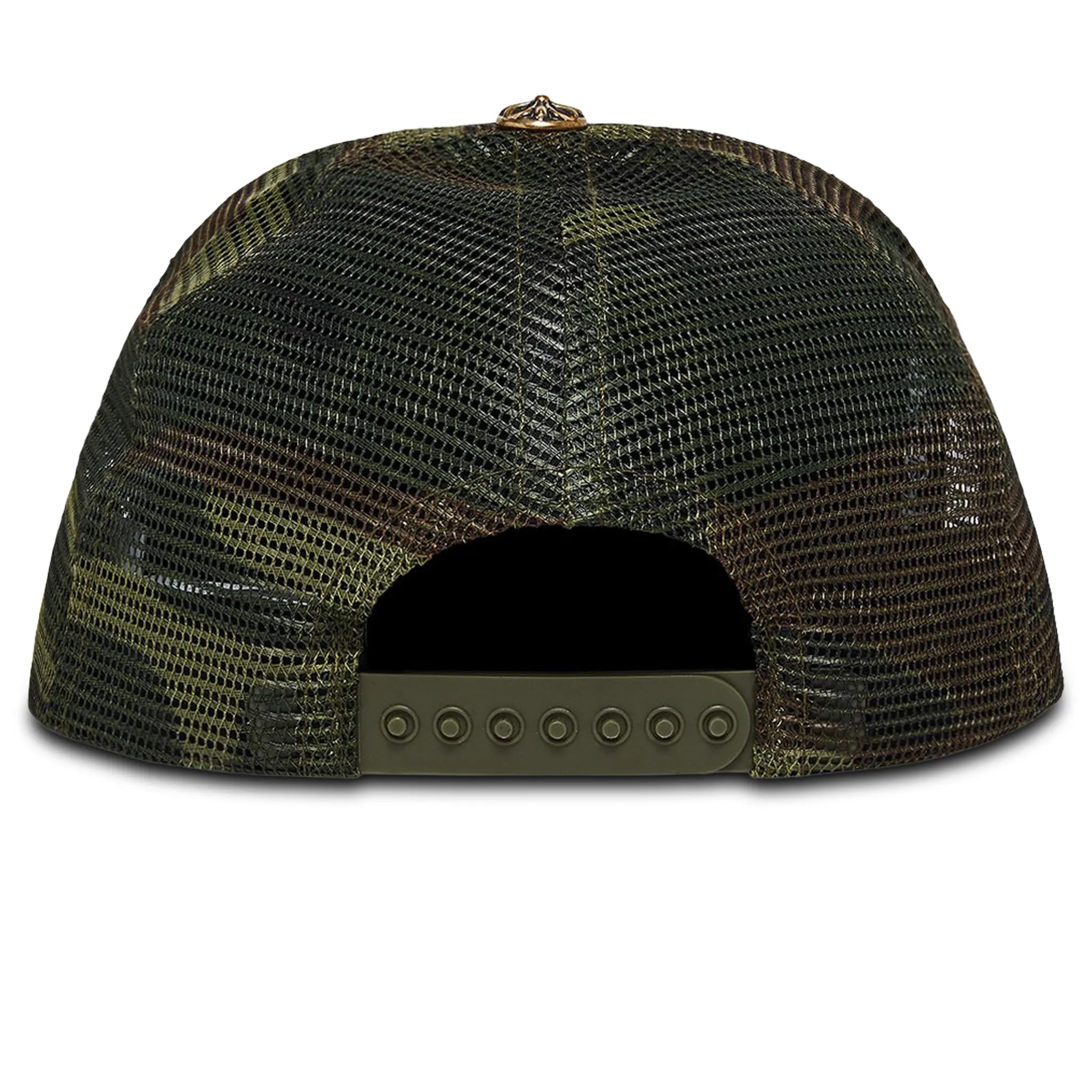 Chrome Hearts CH Hollywood Camo Green Trucker Cap