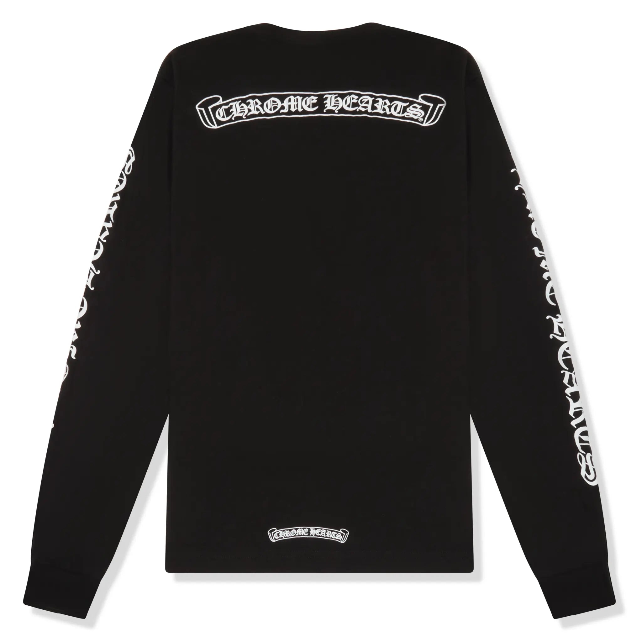 Chrome Hearts Scroll Logo L/S Black T-Shirt