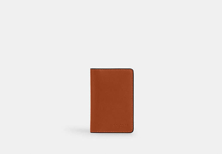 COACH®,Id Wallet,Leather,Bi Fold,Casual, Father's Day,Brown,Front View