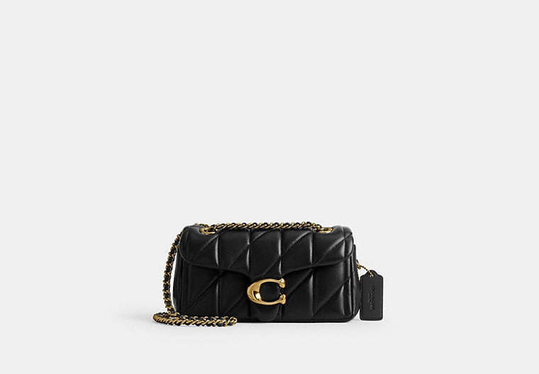Tabby Shoulder Bag 20 With Pillow Quilting - Brass/Black