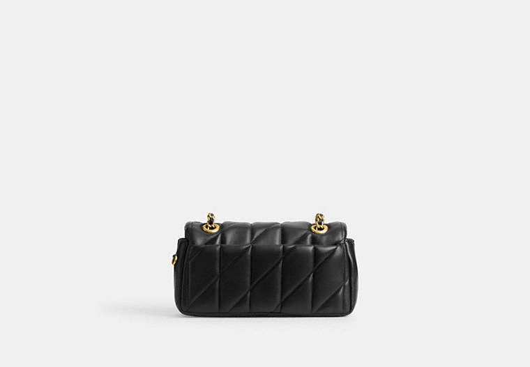 Tabby Shoulder Bag 20 With Pillow Quilting - Brass/Black