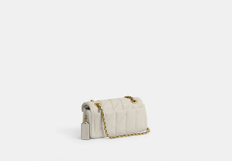Tabby Shoulder Bag 20 With Pillow Quilting - Brass/Chalk