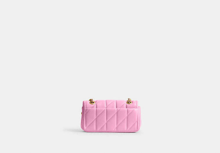 Tabby Shoulder Bag 20 With Pillow Quilting - Brass/Flower Pink