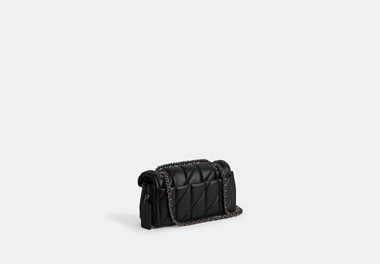 Tabby Shoulder Bag 20 With Pillow Quilting - Pewter/Black