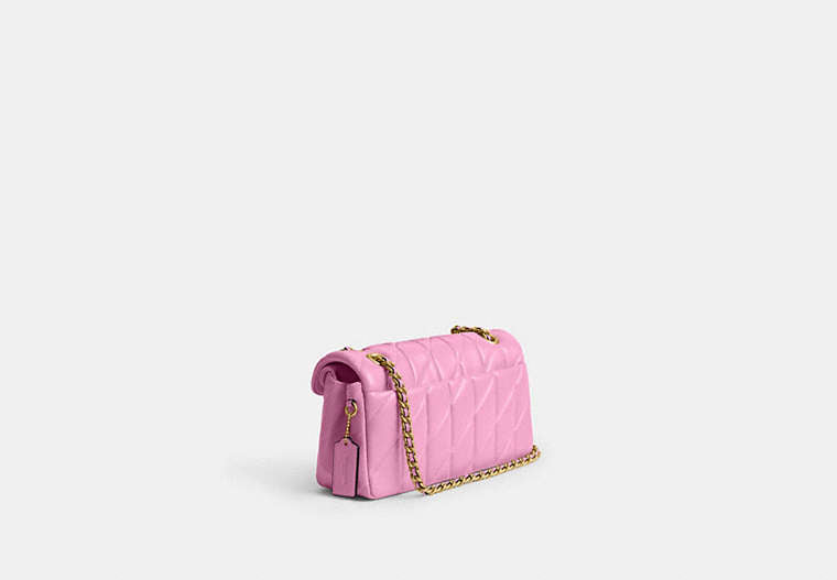 Tabby Shoulder Bag 26 With Pillow Quilting - Brass/Flower Pink
