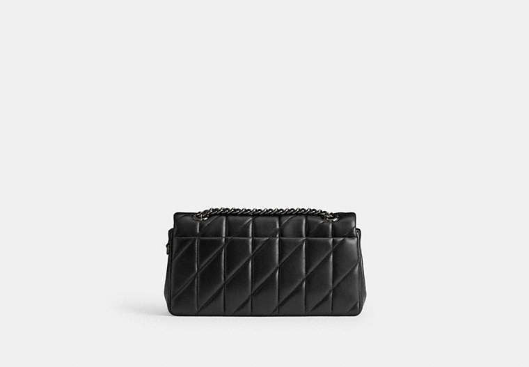 Tabby Shoulder Bag 26 With Pillow Quilting - Pewter/Black