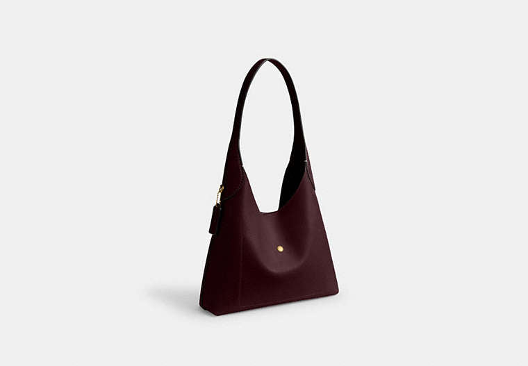 Brooklyn Shoulder Bag 28 - Brass/Merlot