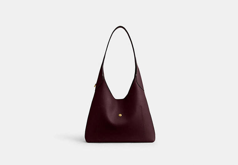 Brooklyn Shoulder Bag 28 - Brass/Merlot