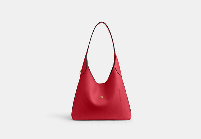 Brooklyn Shoulder Bag 28 - Brass/Scarlet