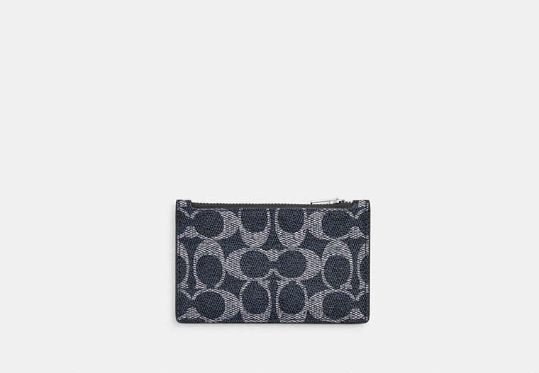 Coach Zip Card Case In Signature Canvas