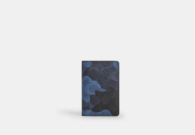 COACH®,Id Wallet In Signature Camo Print,Bi Fold,Coin,Casual,Multi Color,Front View